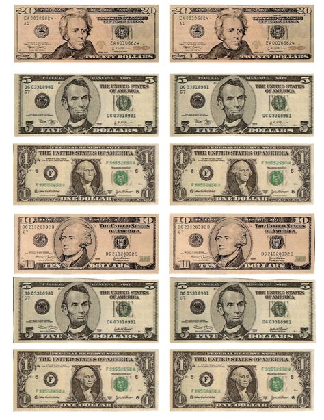 Printable Paper Money